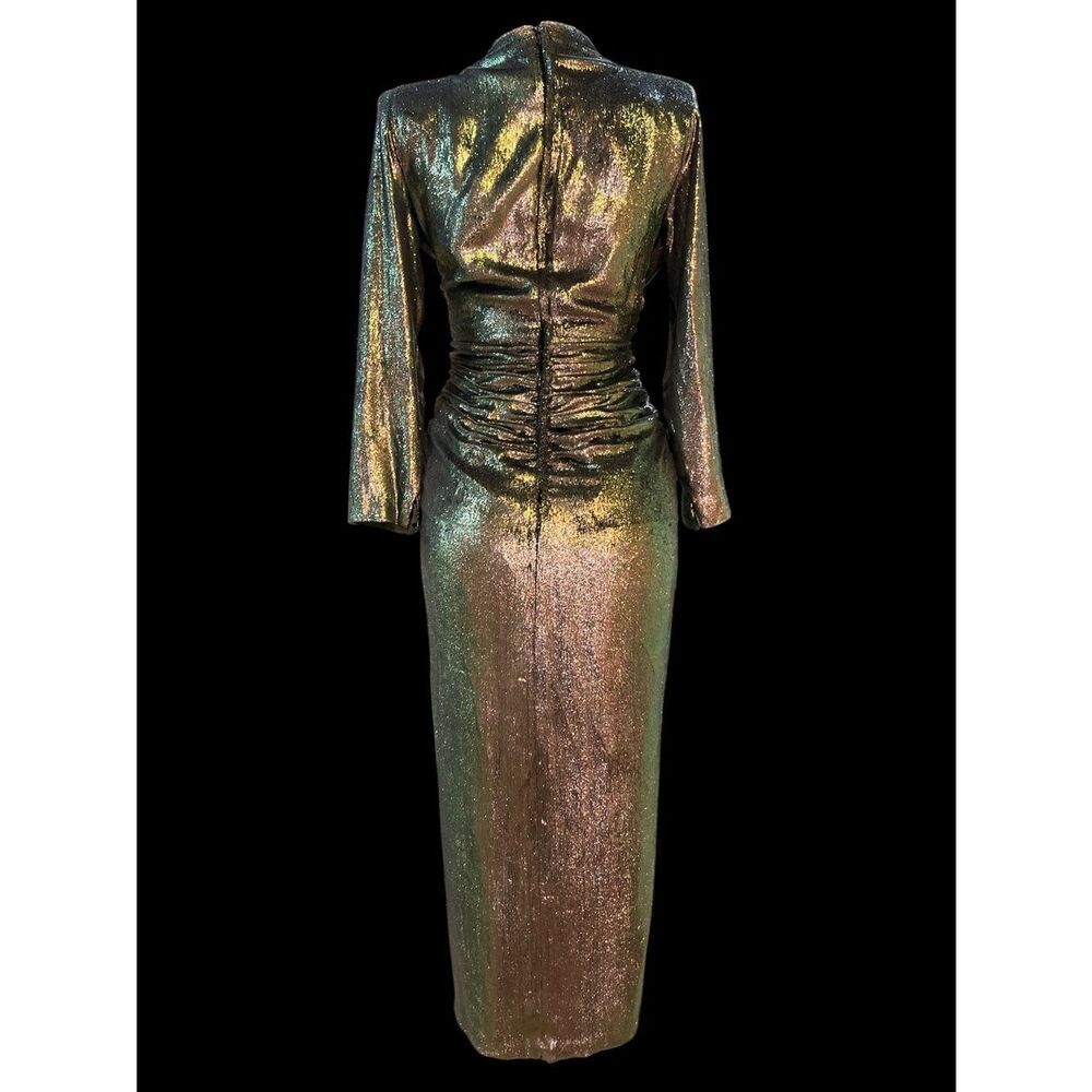 Metallic Iridescent Ruched Dress - Picture 4 of 5